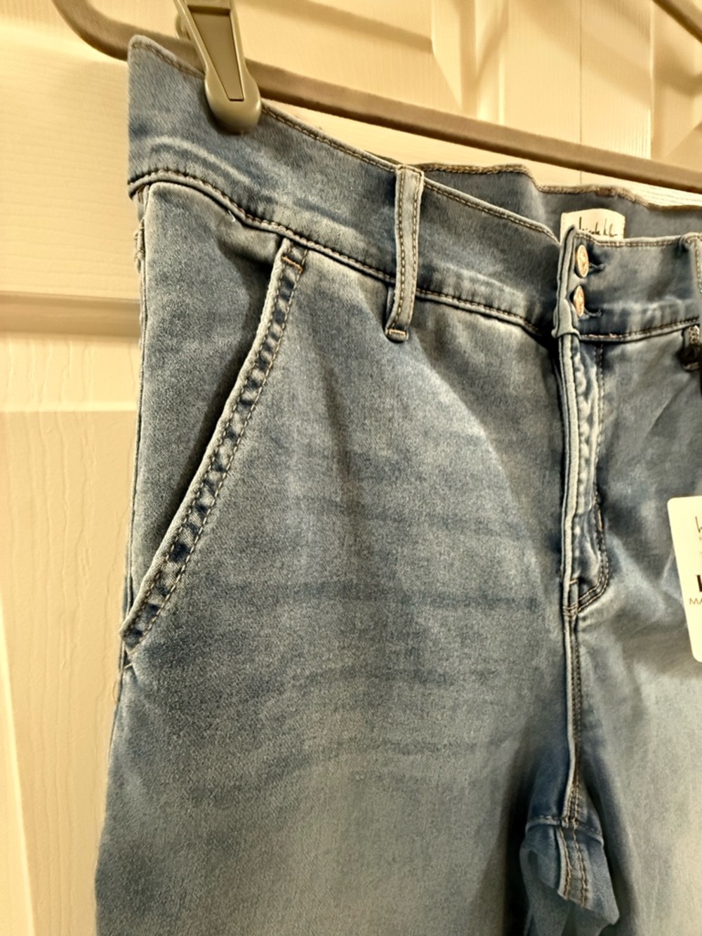Nicole Miller Flex Denim Jeans Sz 12 Light Wash High Rise Bootcut Stretch NWT - Picture 8 of 15